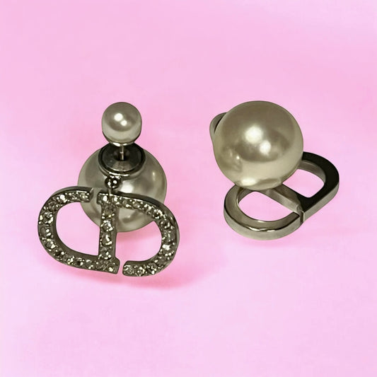 DIOR Crystal CD Tribales Earrings
