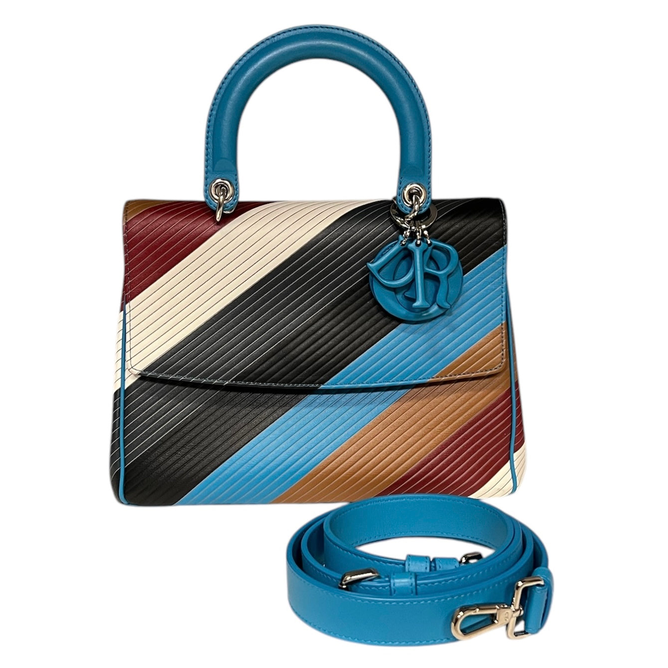 DIOR Be Dior Pleated Top Handle Handbag