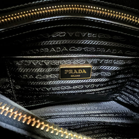 PRADA Medium Promendade Top Handle Shoulder Bag in Black
