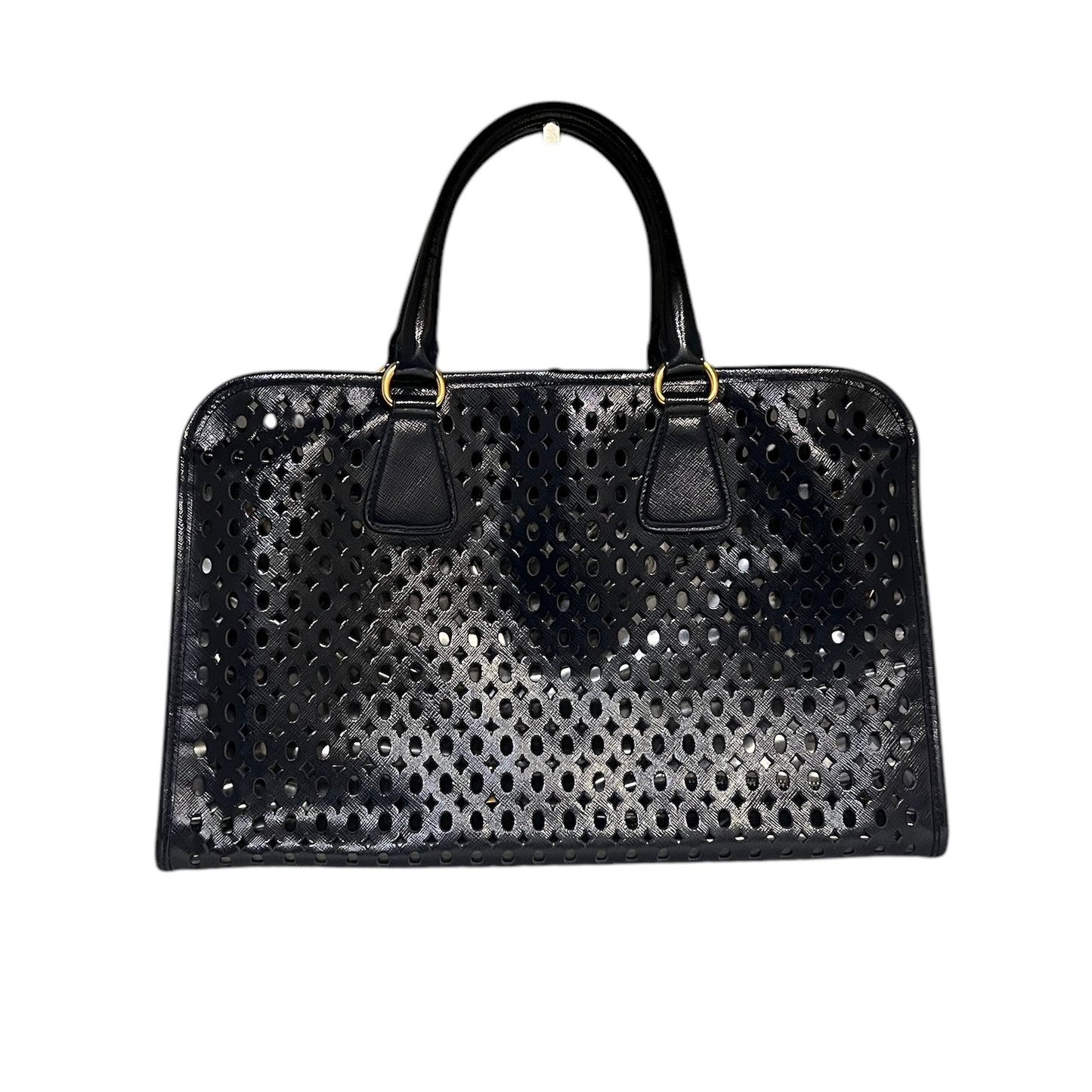 PRADA Perforated Saffiano Tote