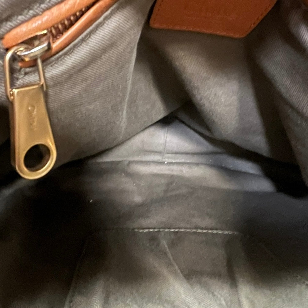 CHLOE Marcie Medium Satchel in Tan Grained Leather