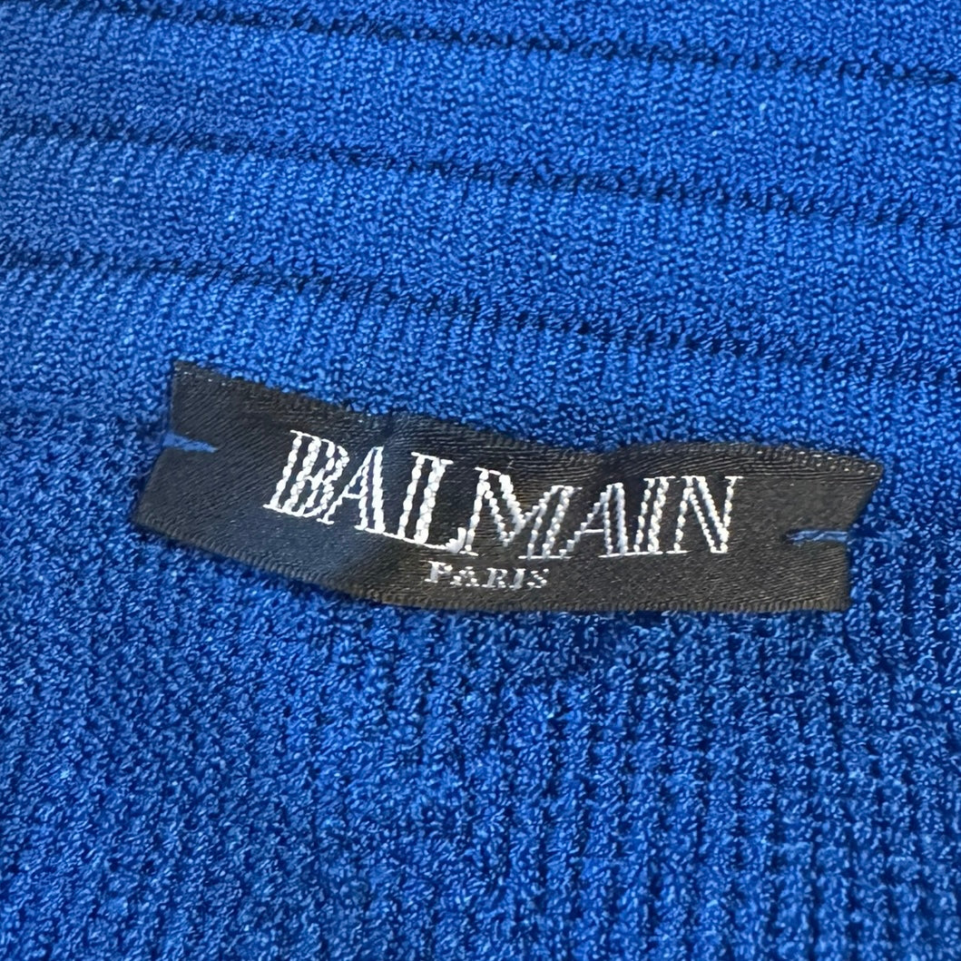 BALMAIN Knit Skirt in Cobalt