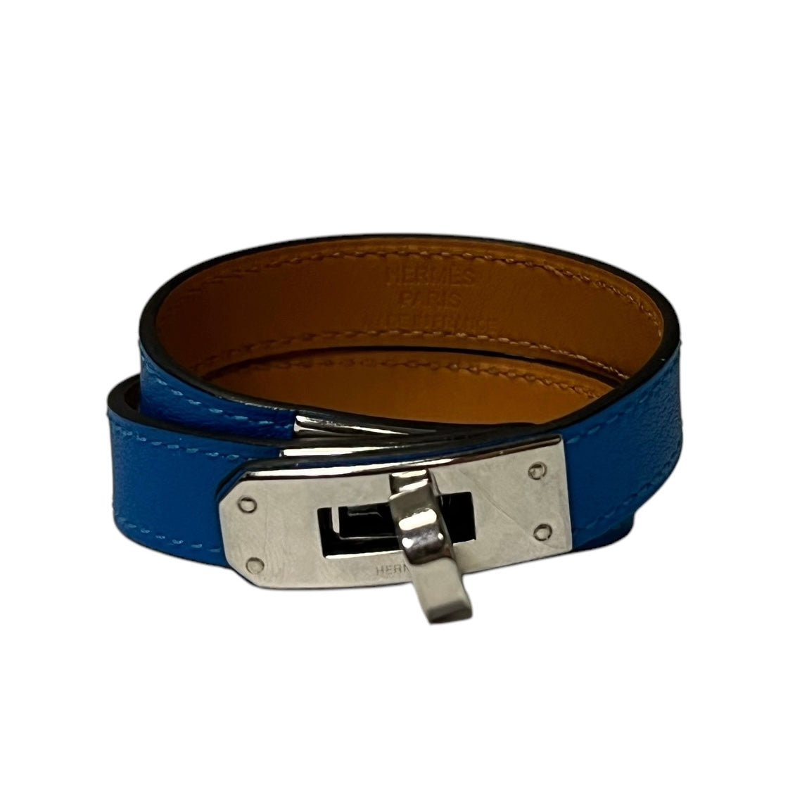 HERMES Kelly Double Tour Bracelet in Blue