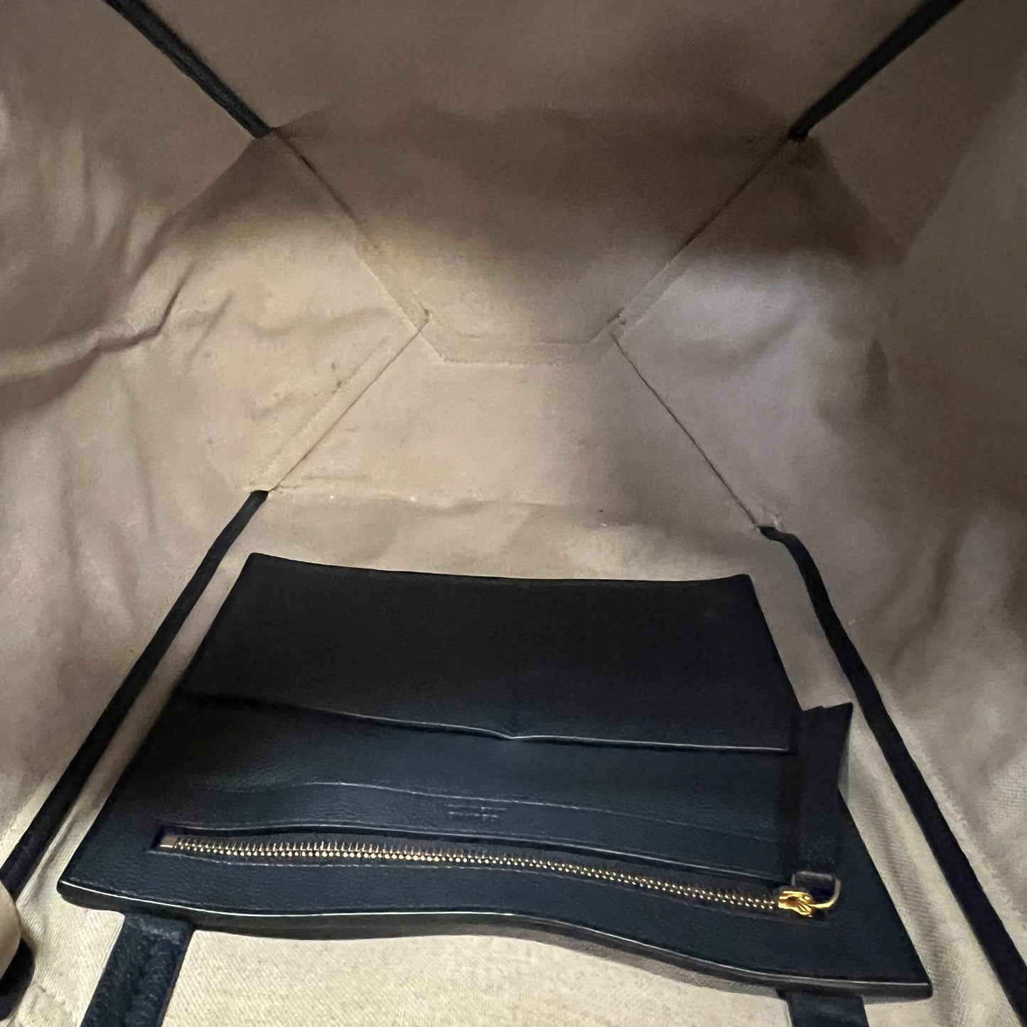 CELINE Cabas Phantom Belt Tote in Blue