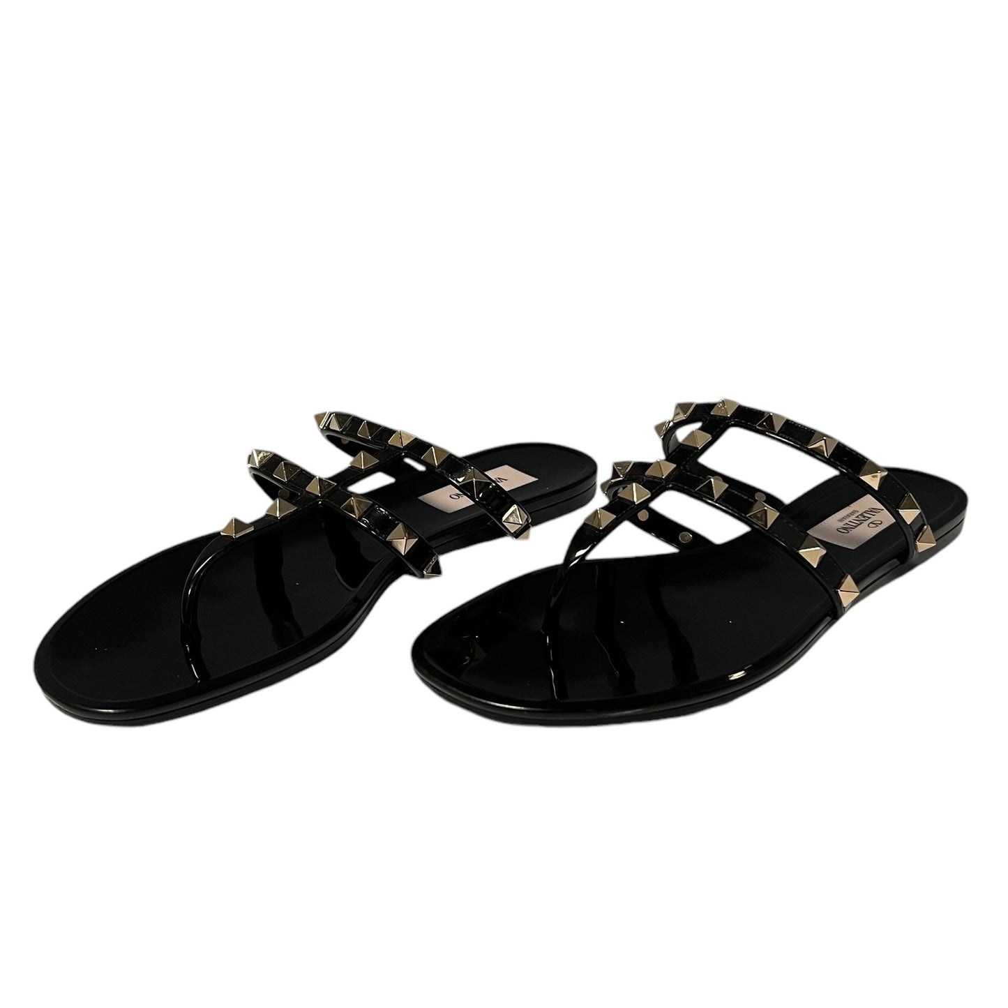 VALENTINO Rockstud Jelly Sandal in Black | 37