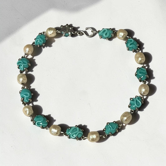 MARIQUITA MASTERSON Glass Pearl Station Neckace