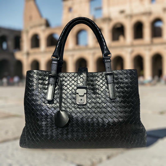 BOTTEGA VENETA Roma Tote in Black