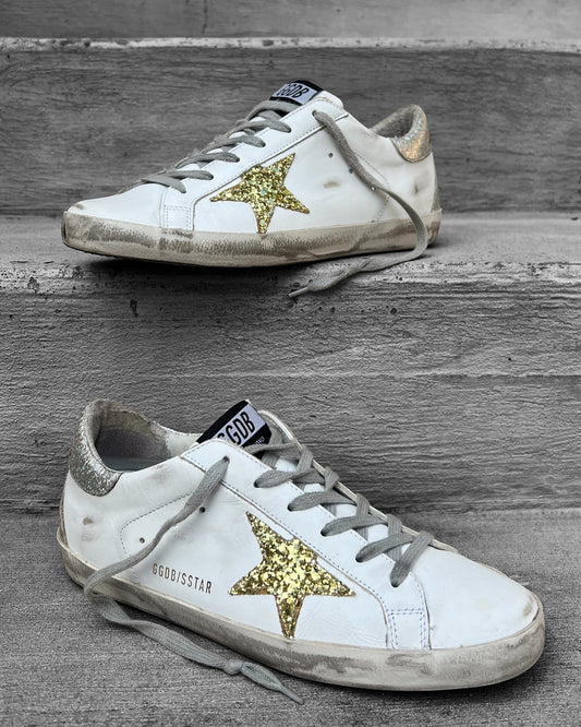 GOLDEN GOOSE Super Star Glitter Sneakers | 39