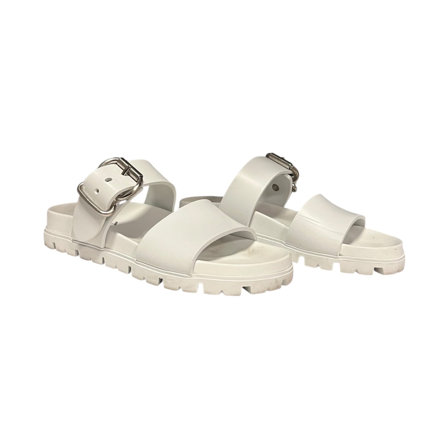 PRADA Buckle Slide Sandals | 38