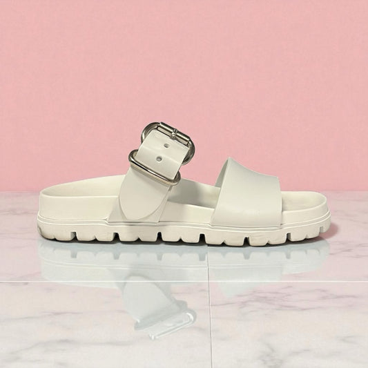 PRADA Buckle Slide Sandals | 38