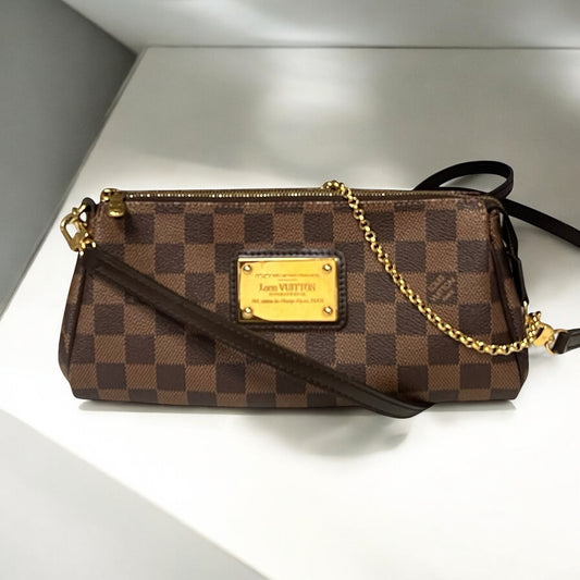 LOUIS VUITTON Eva Crossbody in Damier Ebene