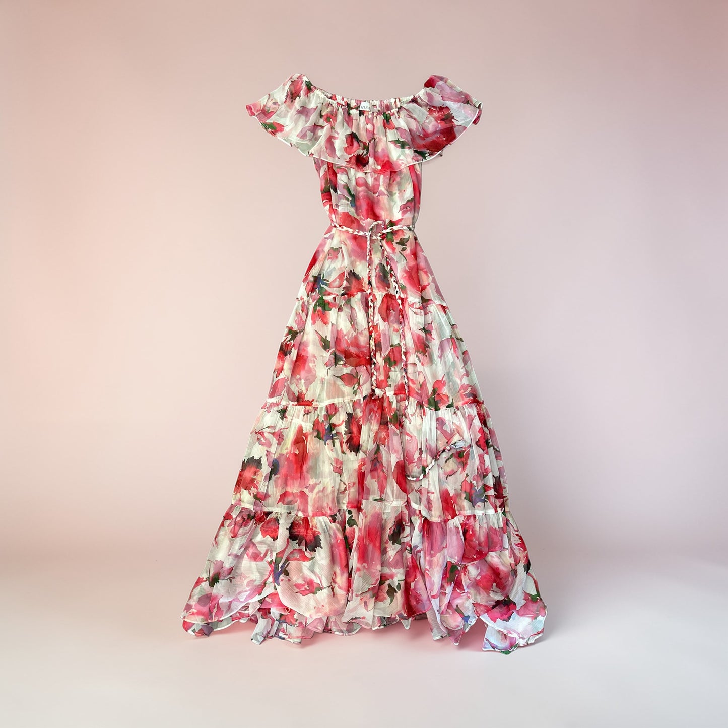 MISA Los Angeles Floral Ruffle Maxi Dress |