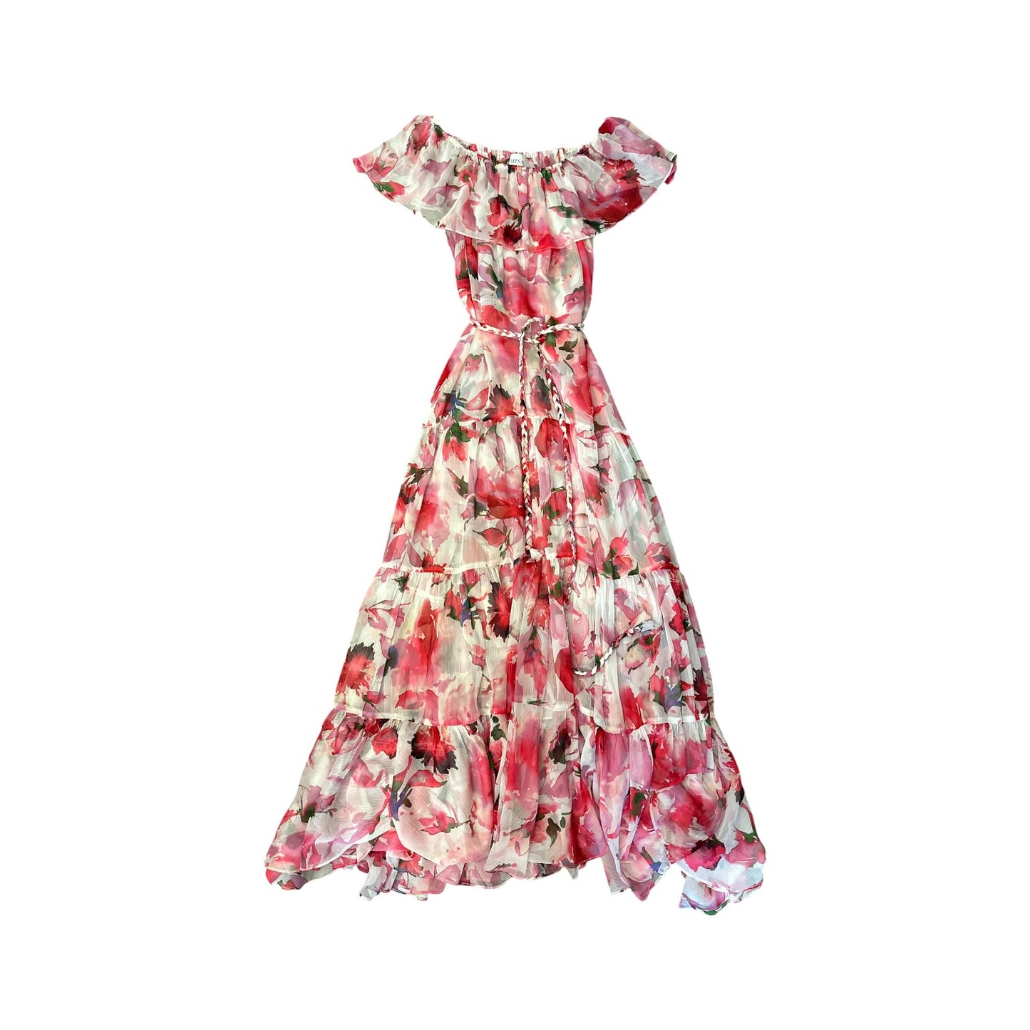 MISA Los Angeles Floral Ruffle Maxi Dress |