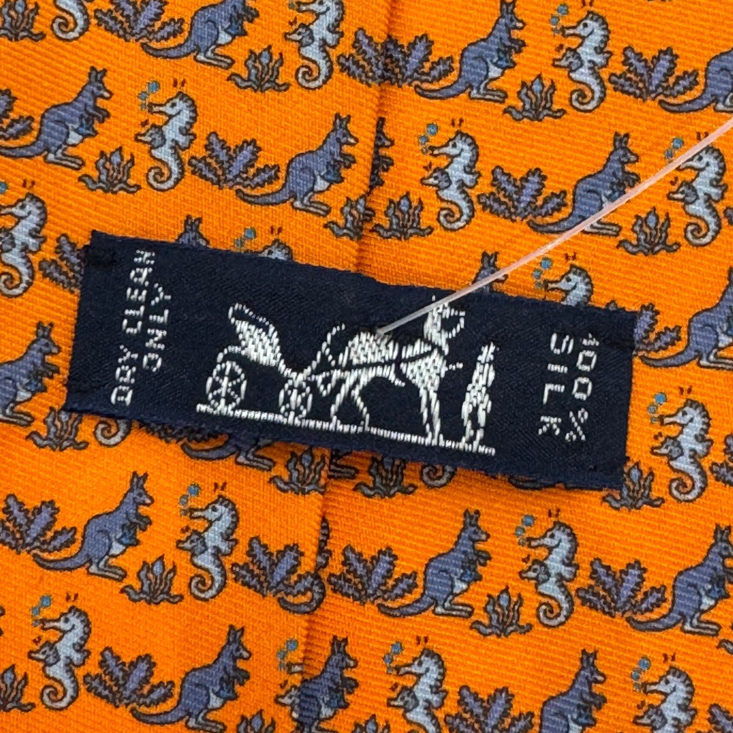 HERMÈS Kangaroo/Seahorse Tie