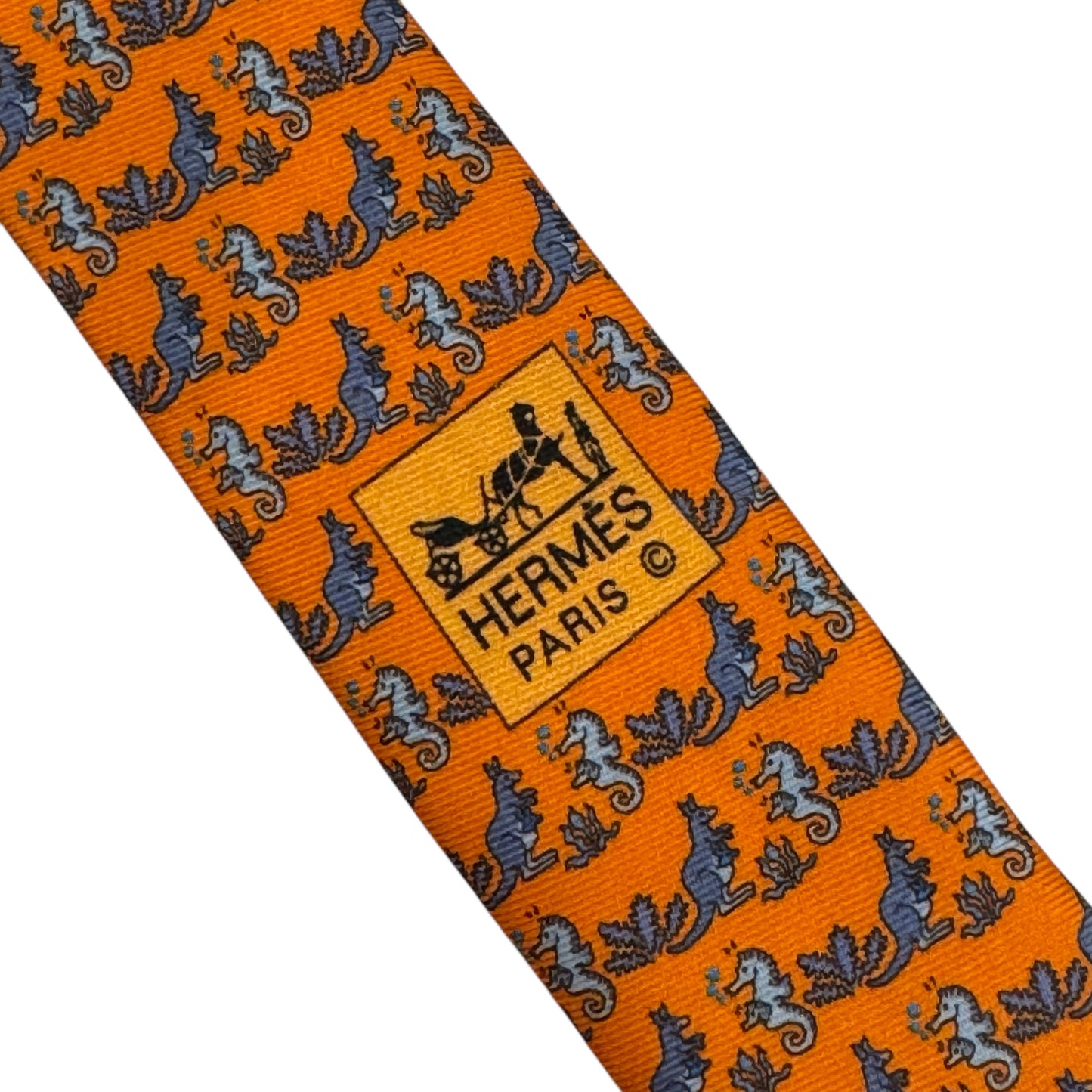 HERMÈS Kangaroo/Seahorse Tie