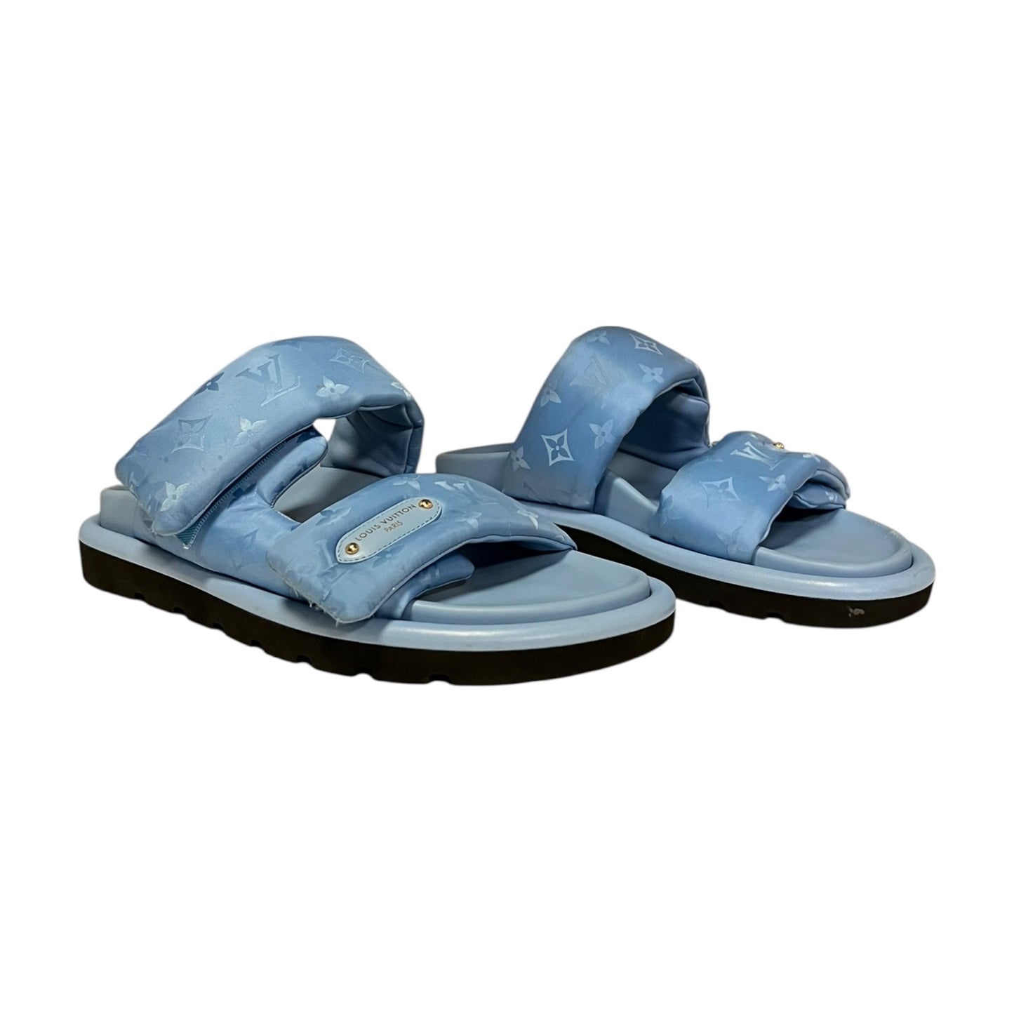 LOUIS VUITTON Pool Cushion Comfort Mule in Blue | 41