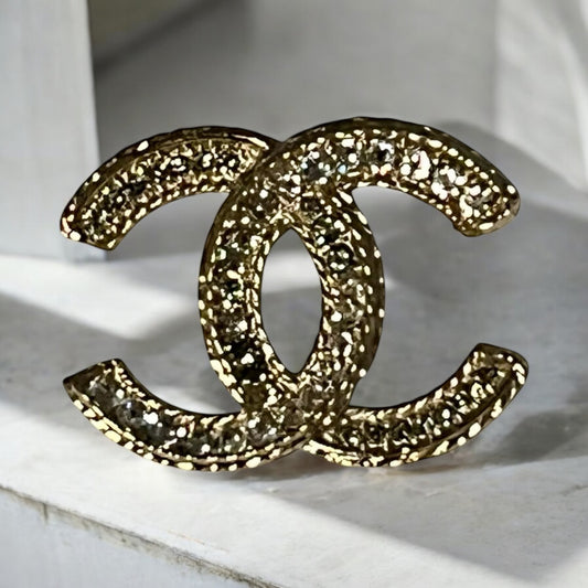 CHANEL Strass CC Brooch