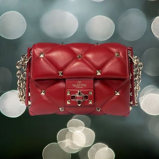 VALENTINO Mini Rockstud Crossbody Shoulder Bag Red