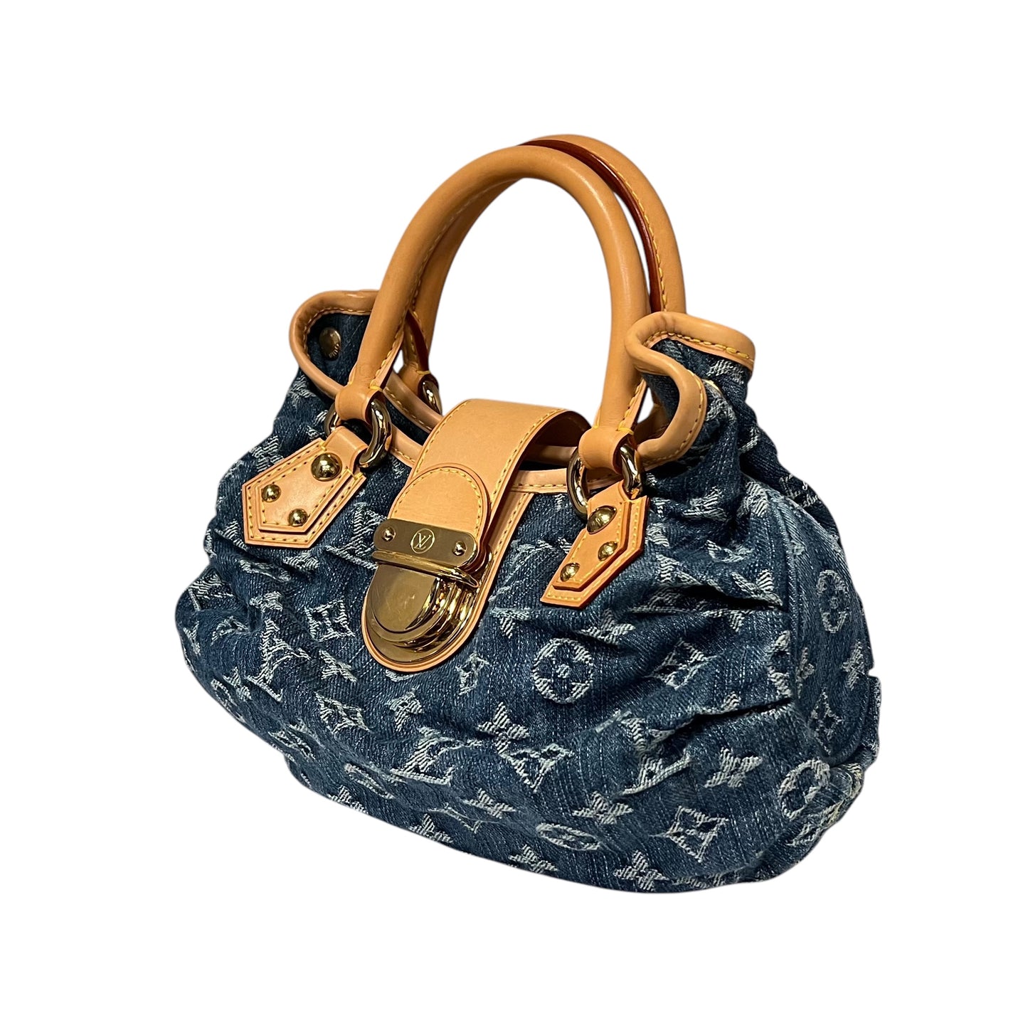 LOUIS VUITTON Denim Monogram Pleaty PM