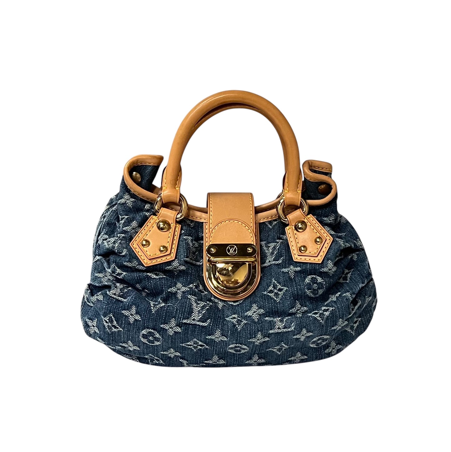 LOUIS VUITTON Denim Monogram Pleaty PM