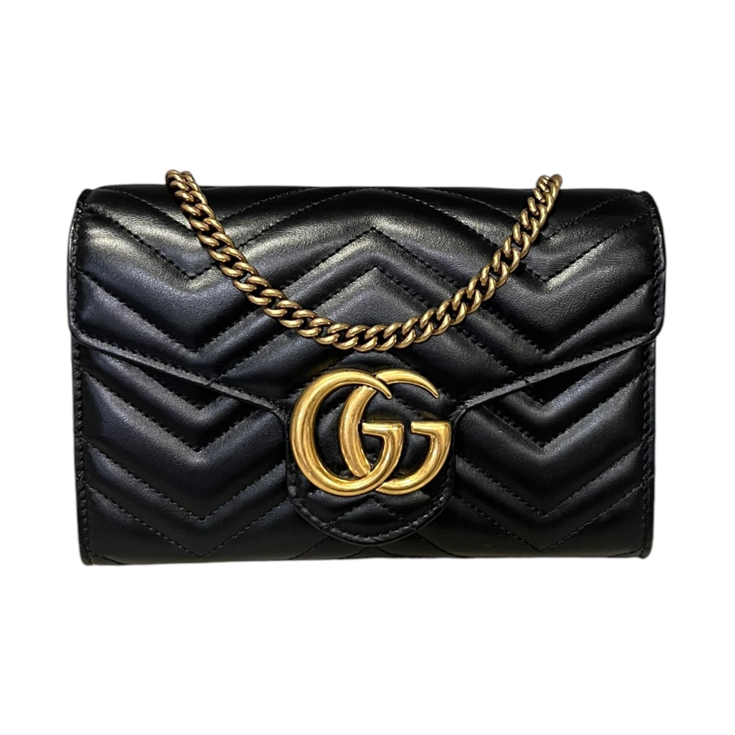 GUCCI GG Marmont Crossbody Clutch in Black