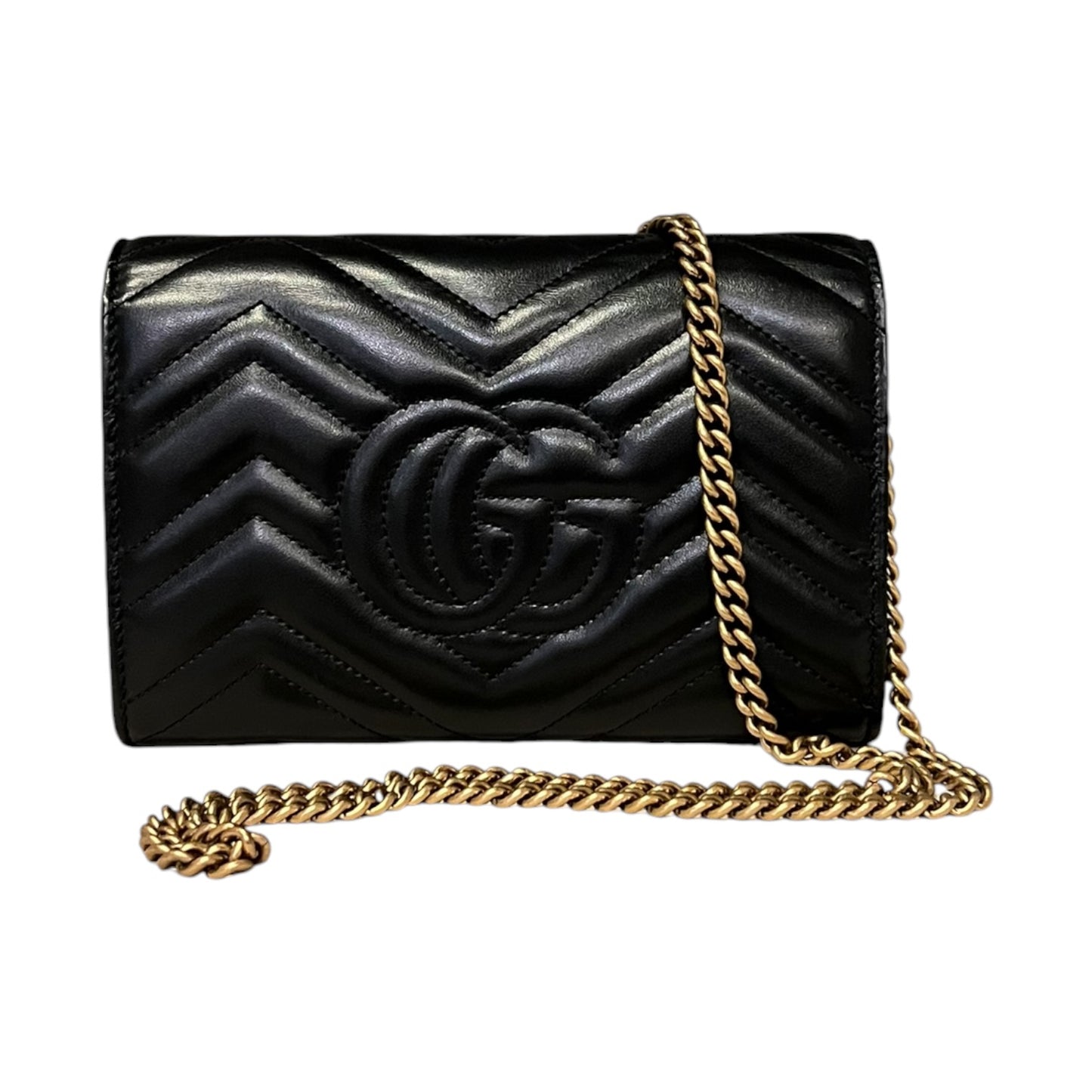 GUCCI GG Marmont Crossbody Clutch in Black