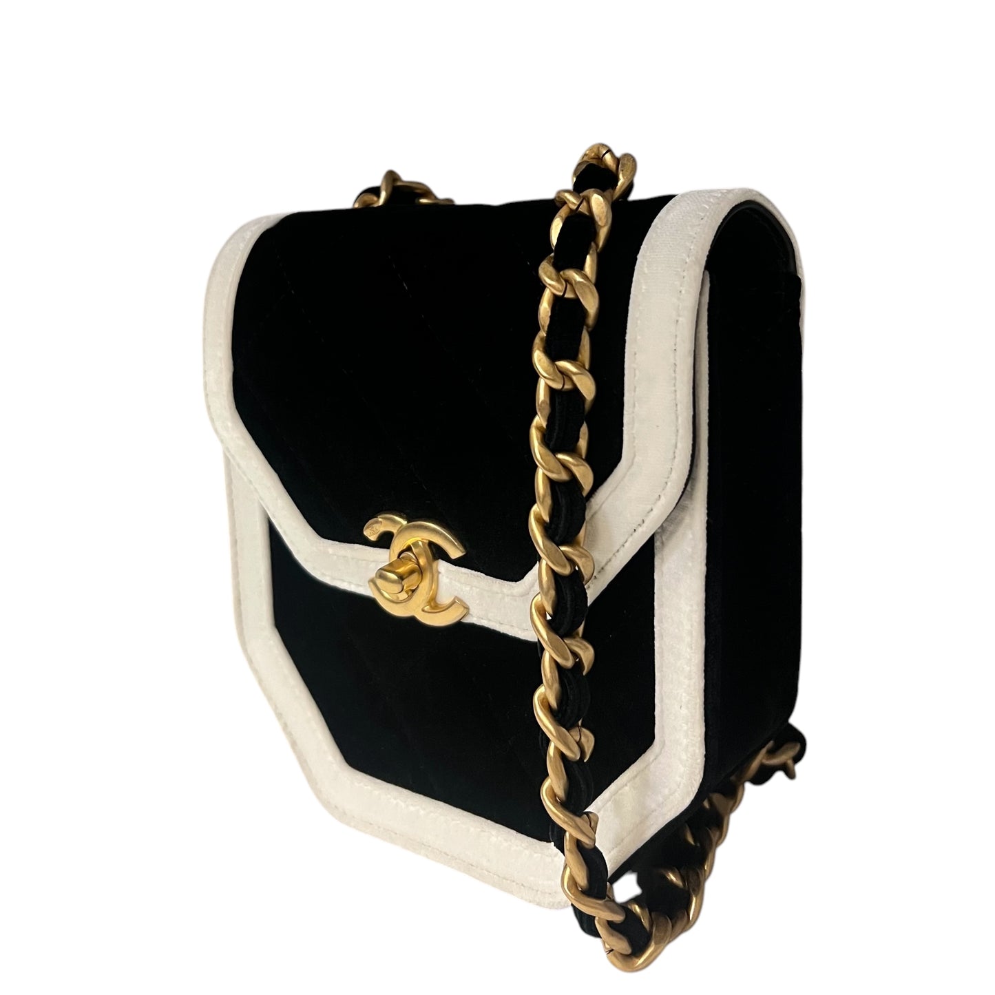 CHANEL Place Vendome Quilted Velvet Handbag