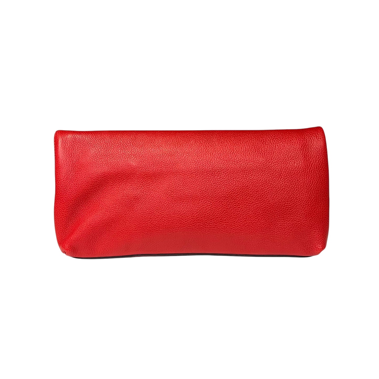 ALEXANDER MCQUEEN Skull Padlock Clutch in Red