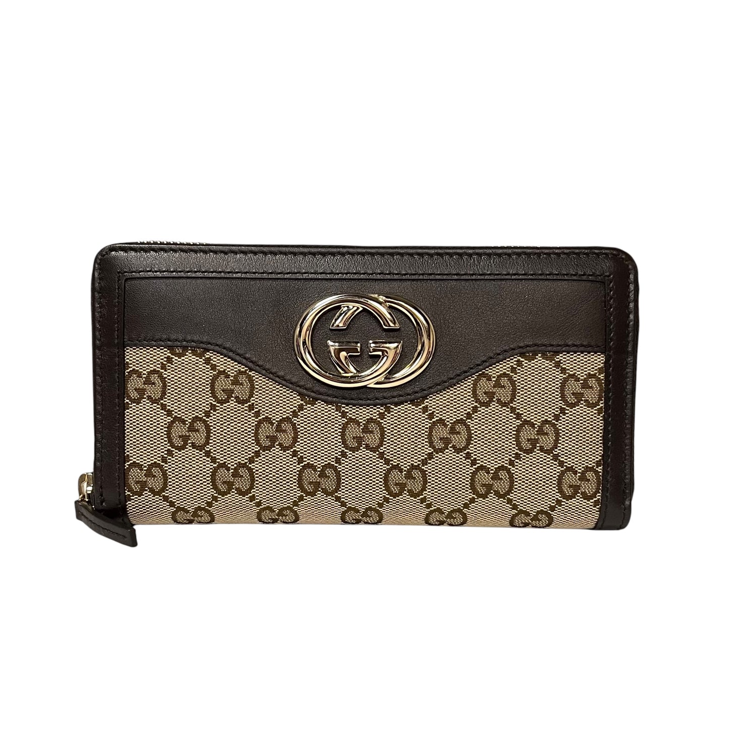 GUCCI GG Web Zipper Wallet