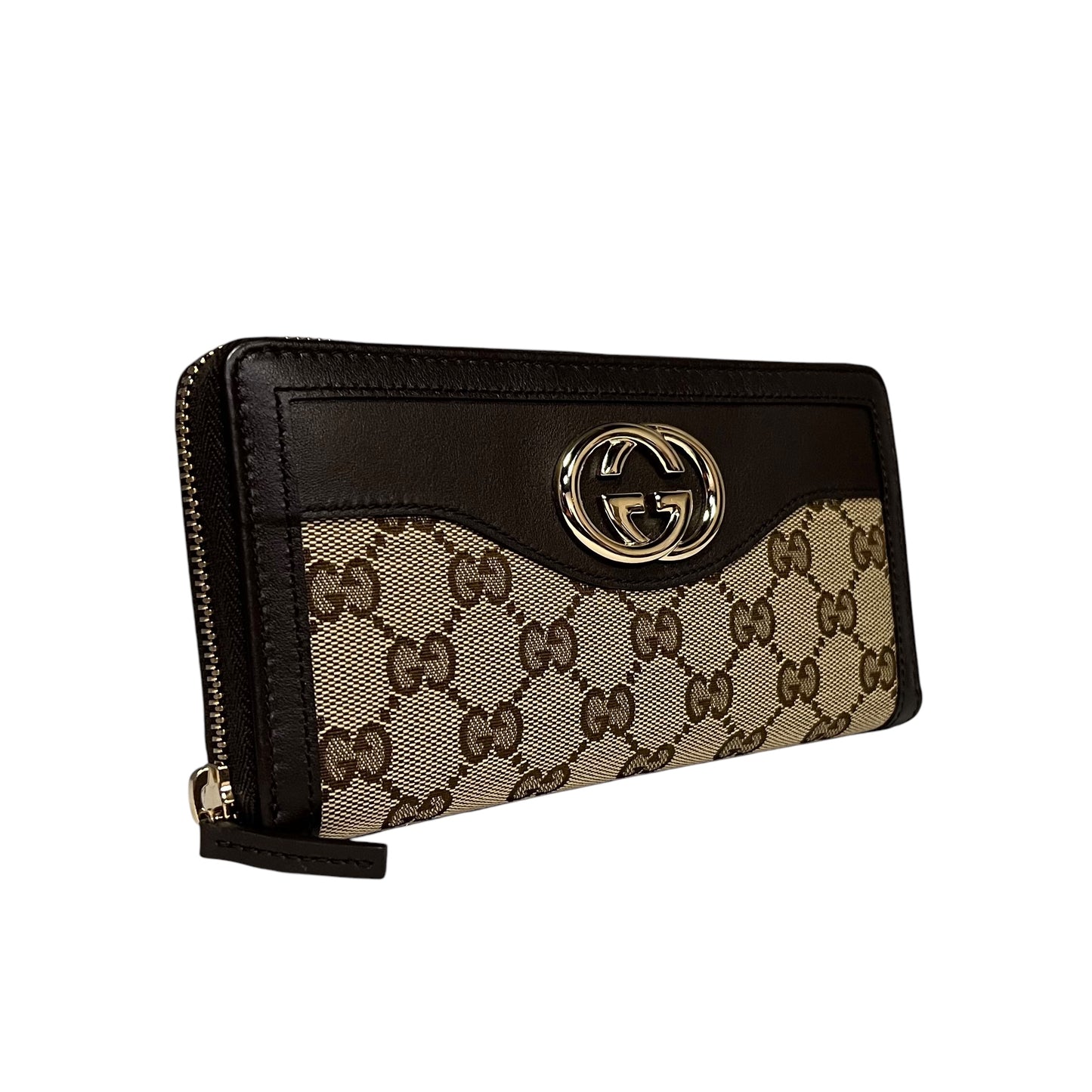 GUCCI GG Web Zipper Wallet