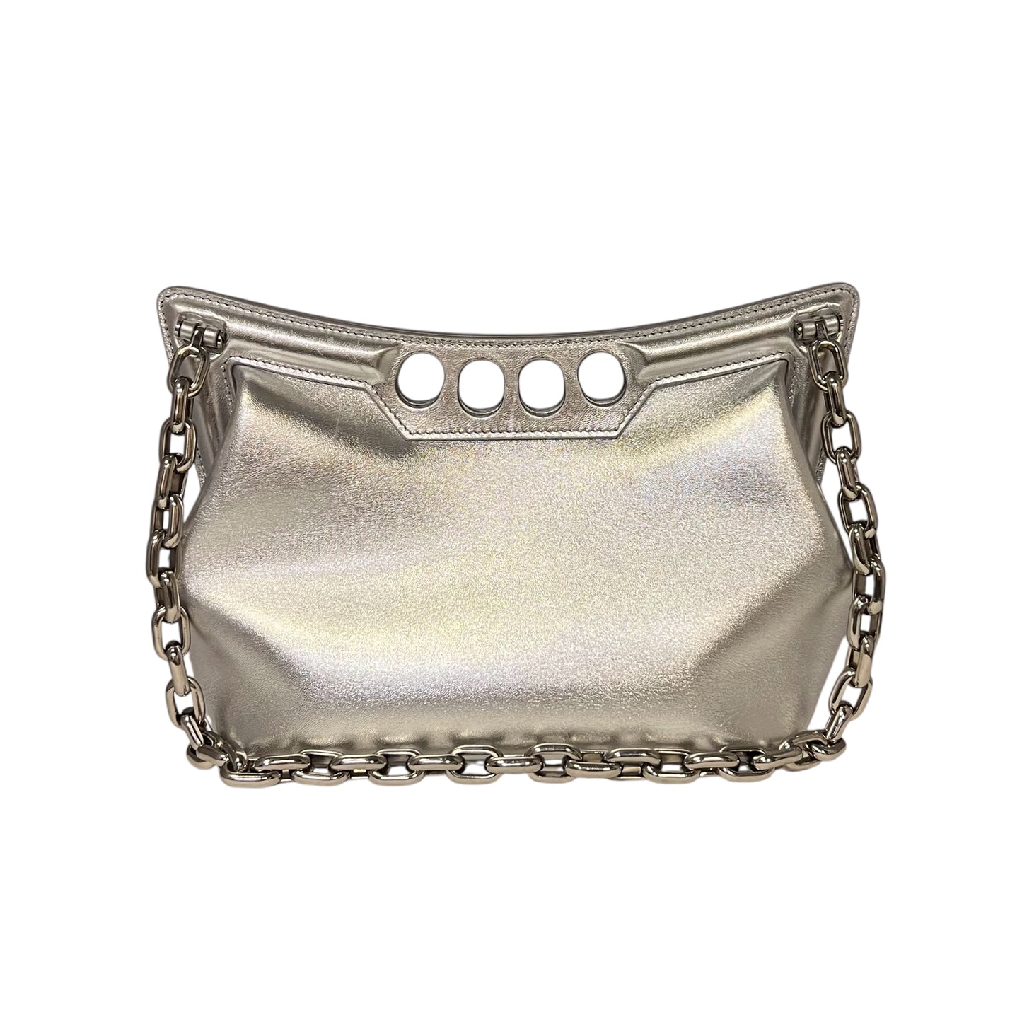 ALEXANDER MCQUEEN 'The Peak' Handbag in Silver | Small