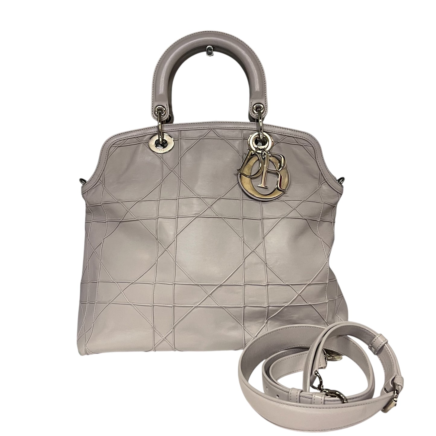 DIOR Cannage Granville Tote in Pale Lavender Gray