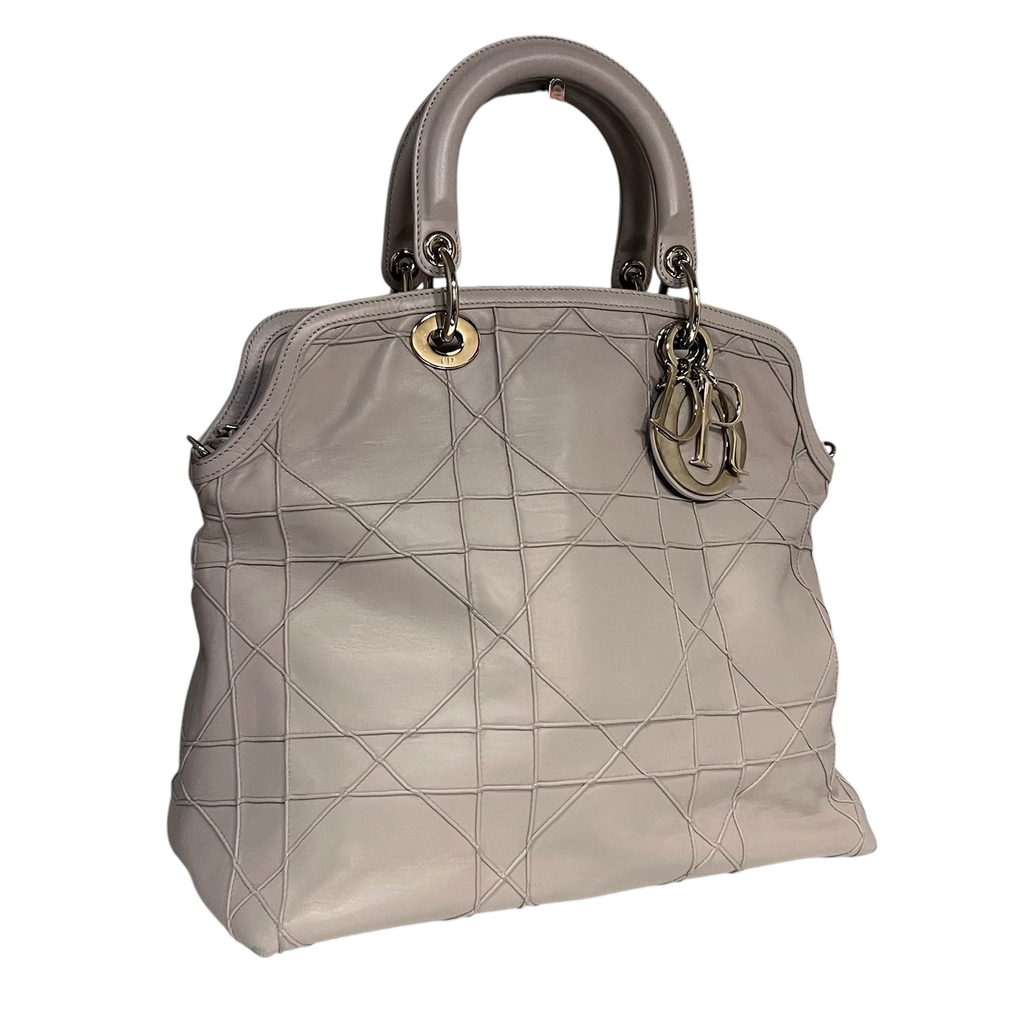 DIOR Cannage Granville Tote in Pale Lavender Gray