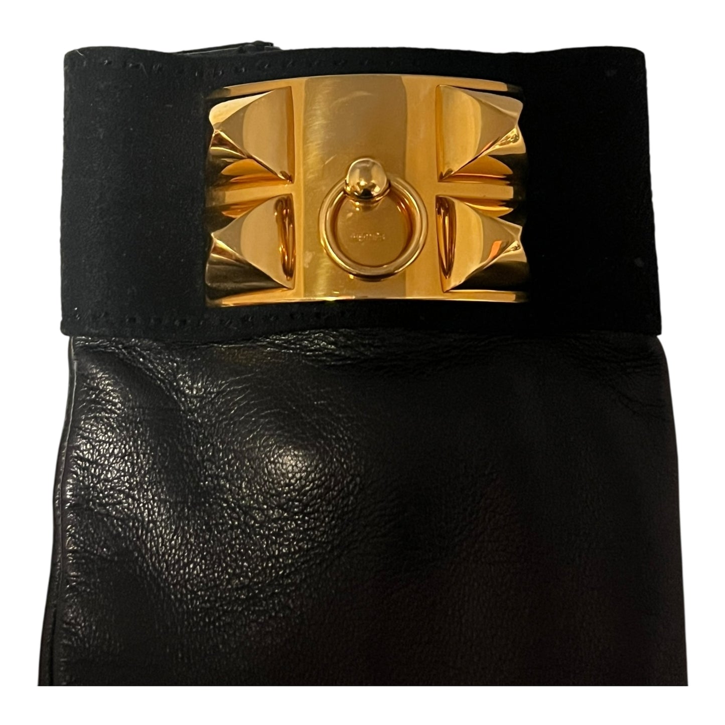 HERMES Collier de Chien Gloves in Black | 8