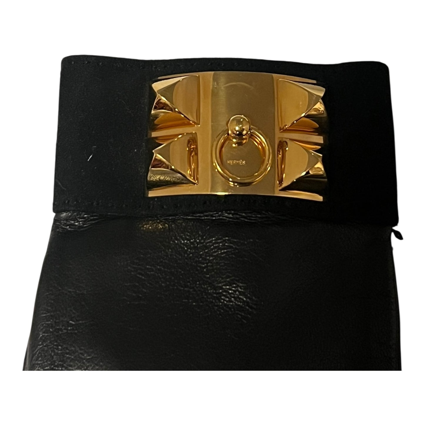 HERMES Collier de Chien Gloves in Black | 8