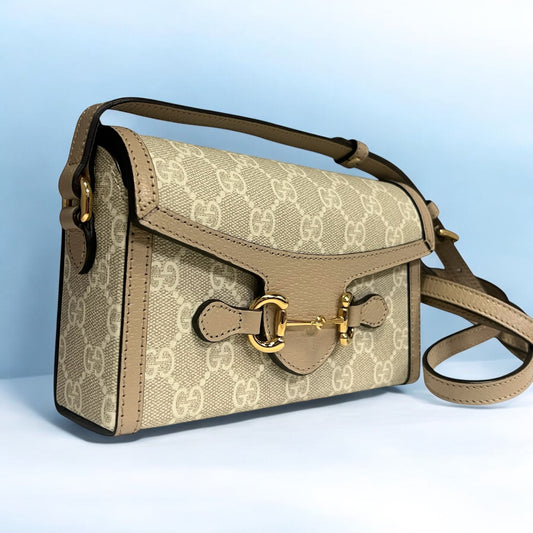 GUCCI Horsebit 1955 Mini Bag | Beige