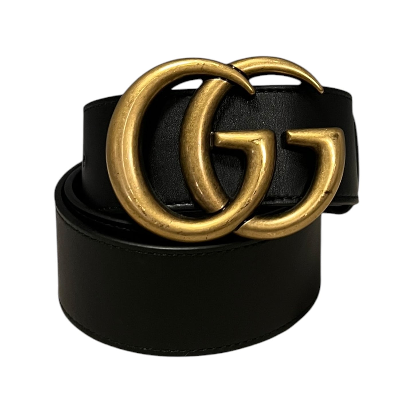 GUCCI GG Marmont Wide Belt in Black | 80; 32