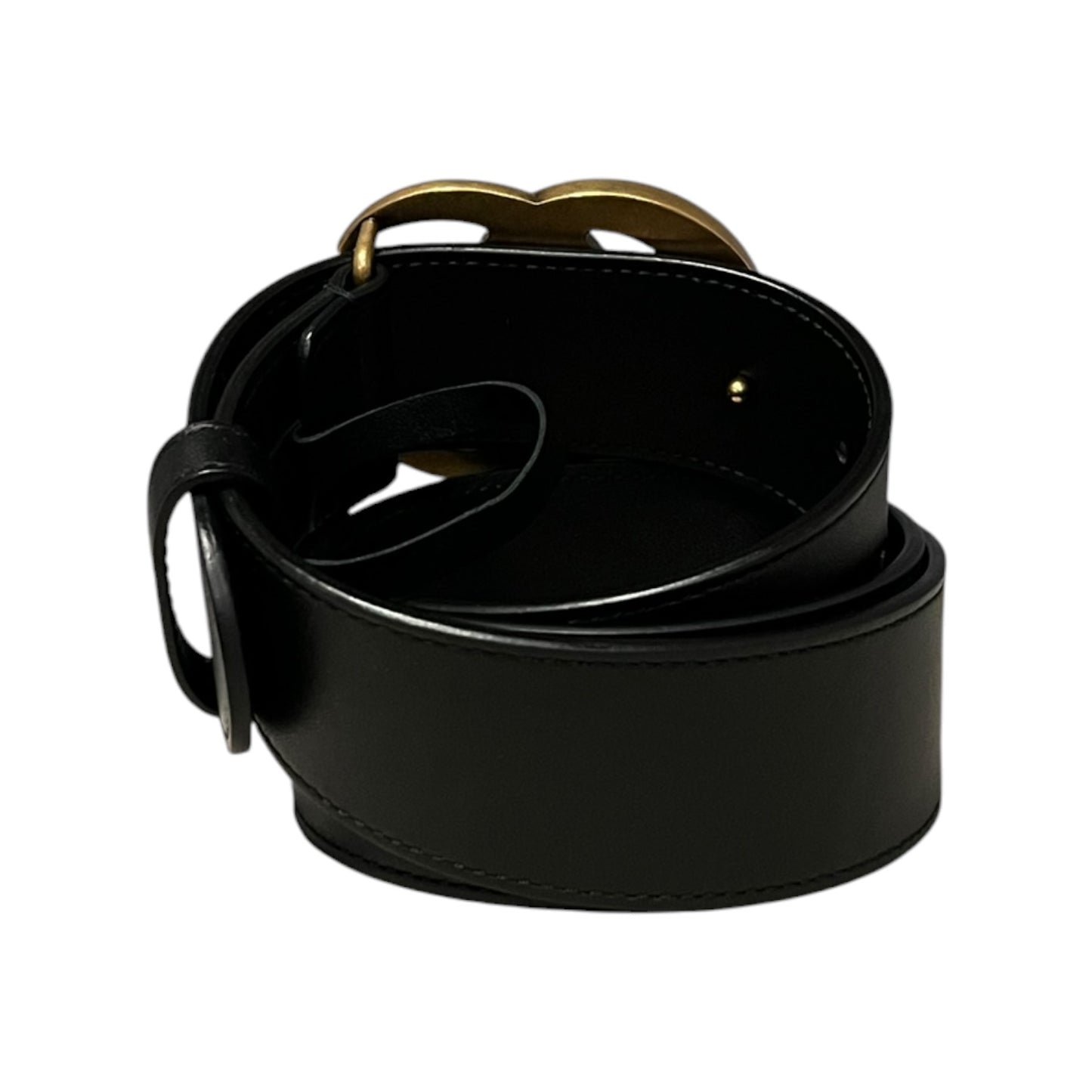 GUCCI GG Marmont Wide Belt in Black | 80; 32