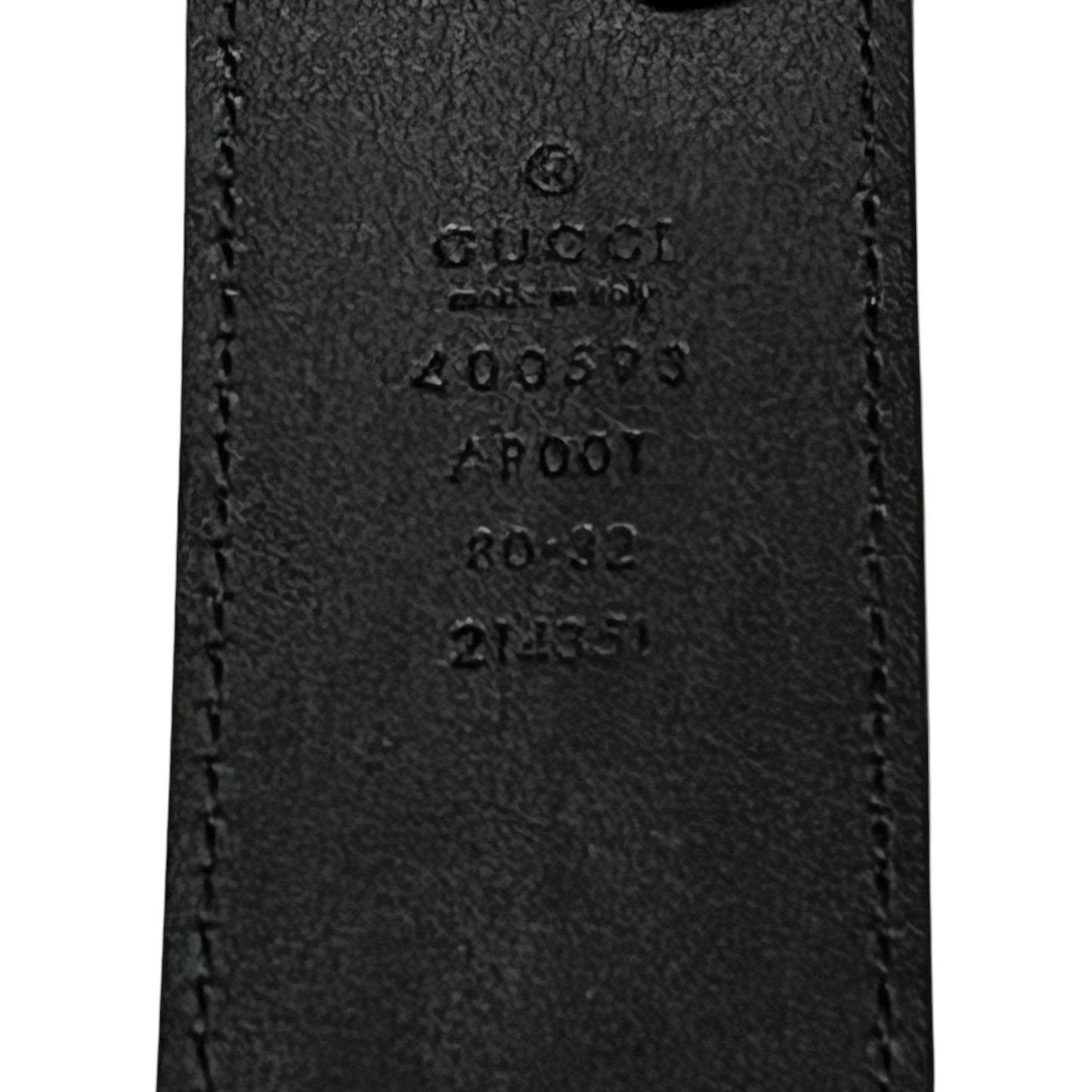GUCCI GG Marmont Wide Belt in Black | 80; 32