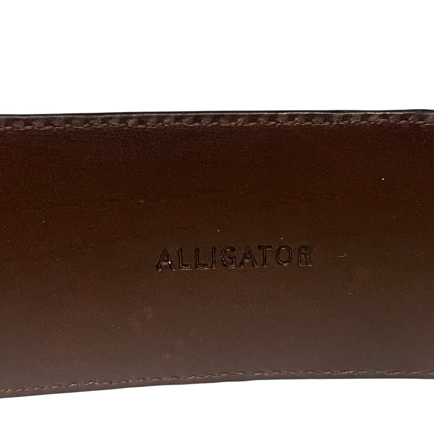 RALPH LAUREN Alligator Belt in Dark Brown | 90