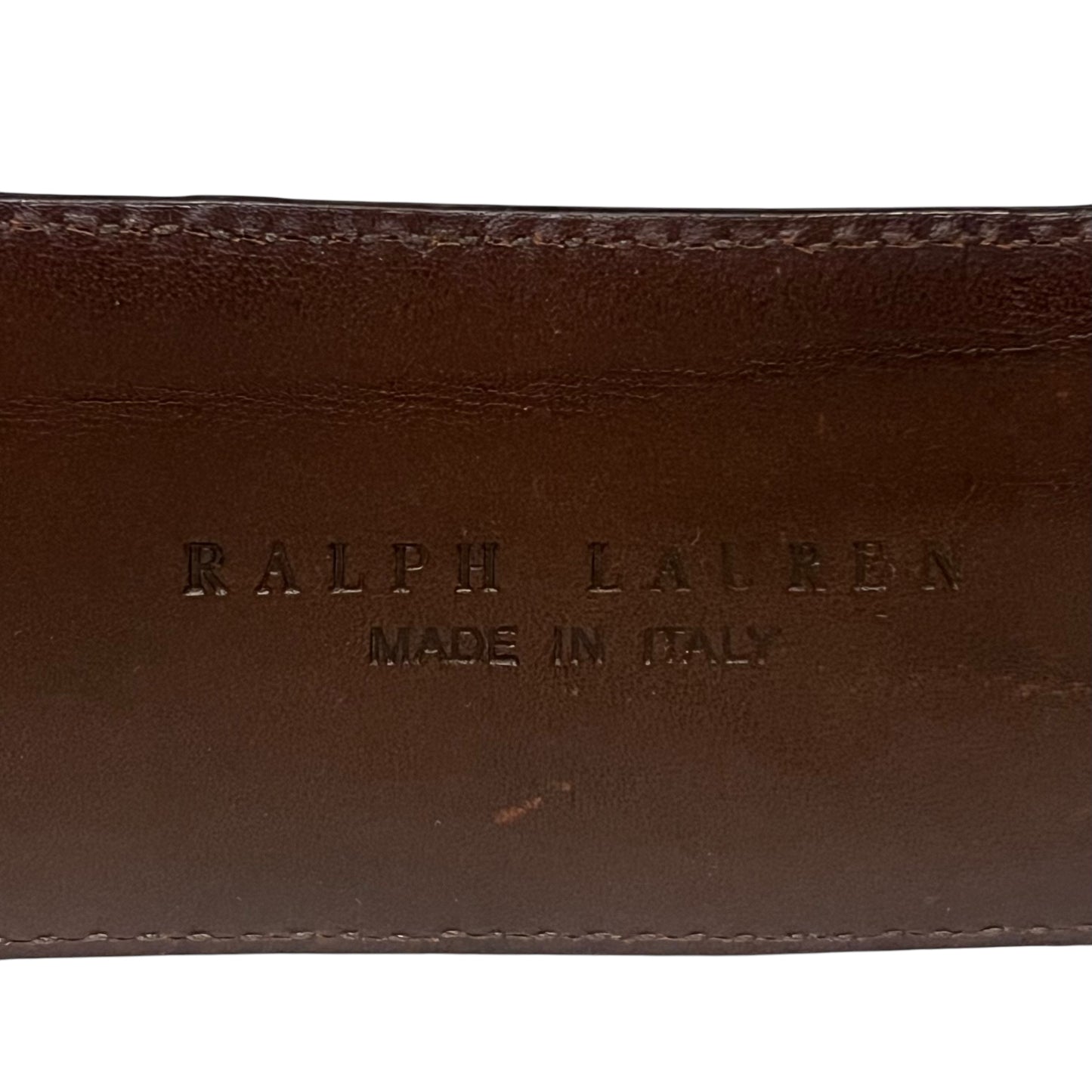 RALPH LAUREN Alligator Belt in Dark Brown | 90