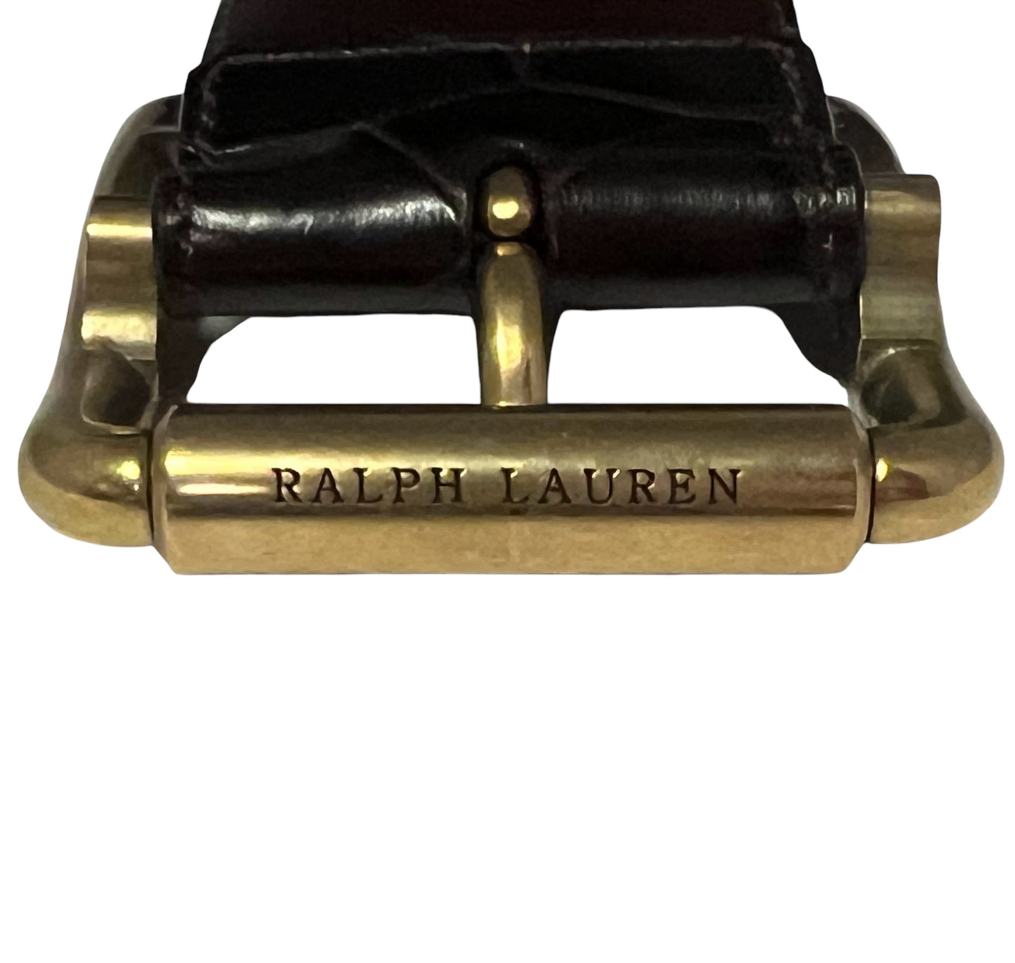 RALPH LAUREN Alligator Belt in Dark Brown | 90