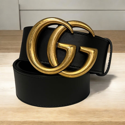 GUCCI GG Marmont Wide Belt | Black | Size 85