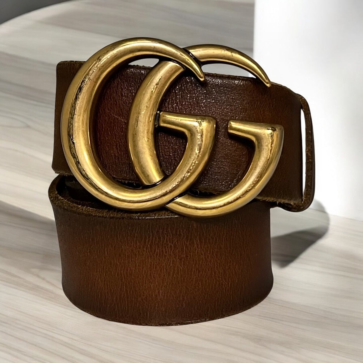 GUCCI GG Marmont Belt | Brown | Size 85