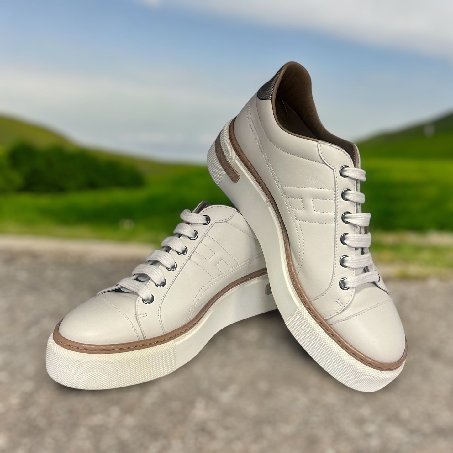 HERMES Polo Leather Sneaker | Size 37