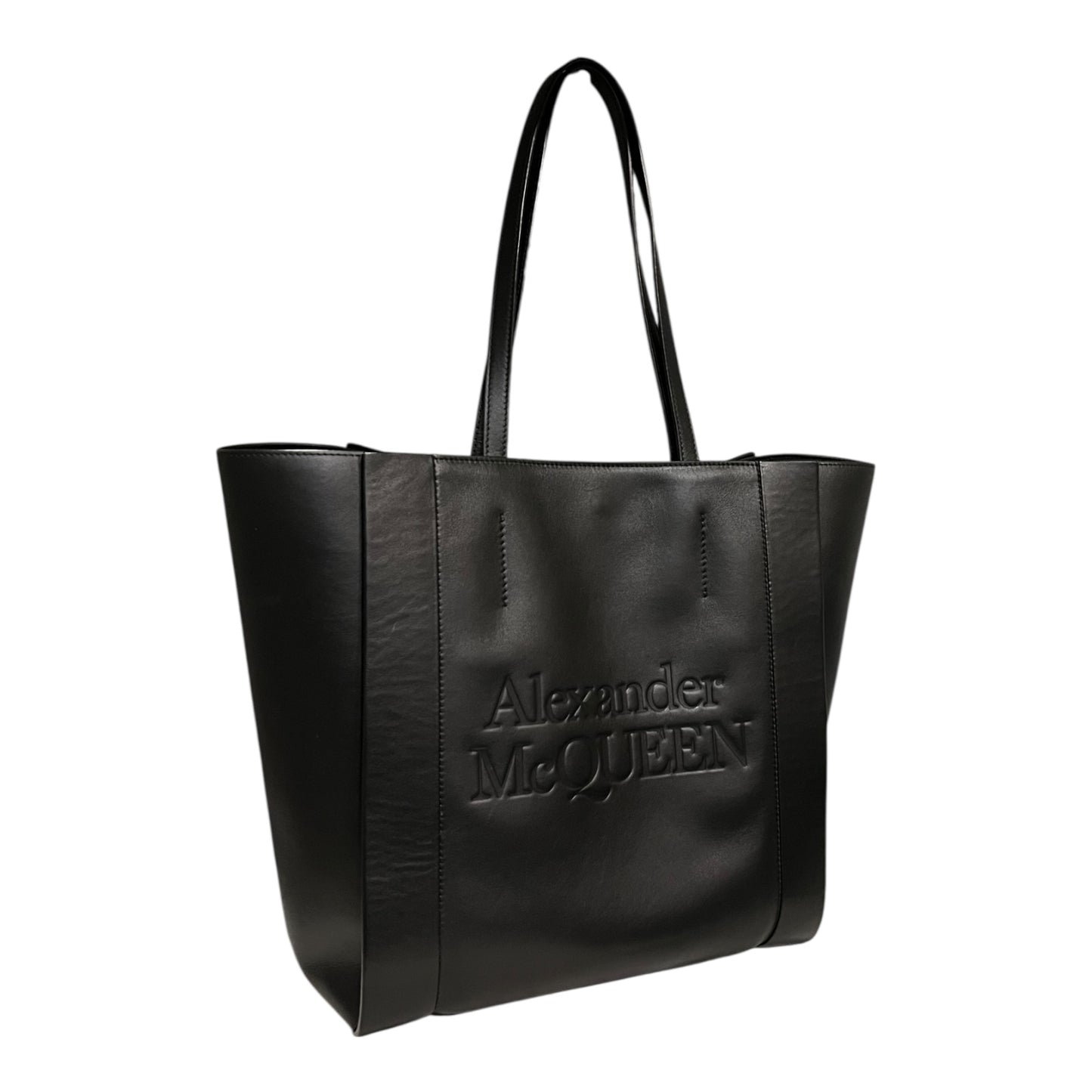 ALEXANDER MCQUEEN Signature Shopping Tote in Black