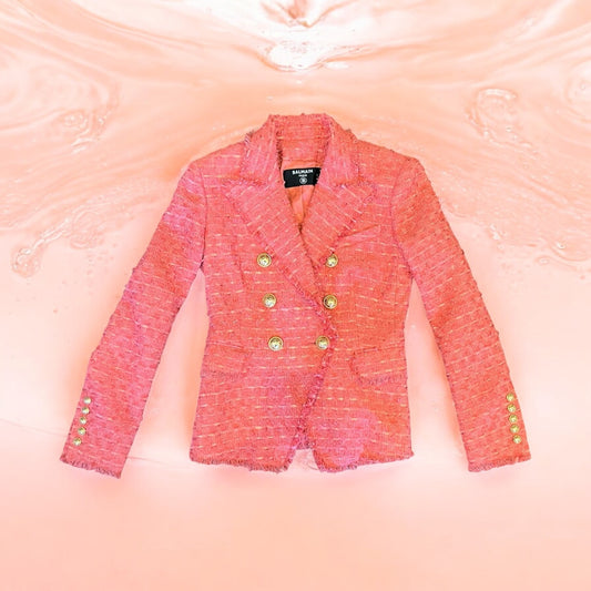 BALMAIN Six Button Tweed Jacket |38