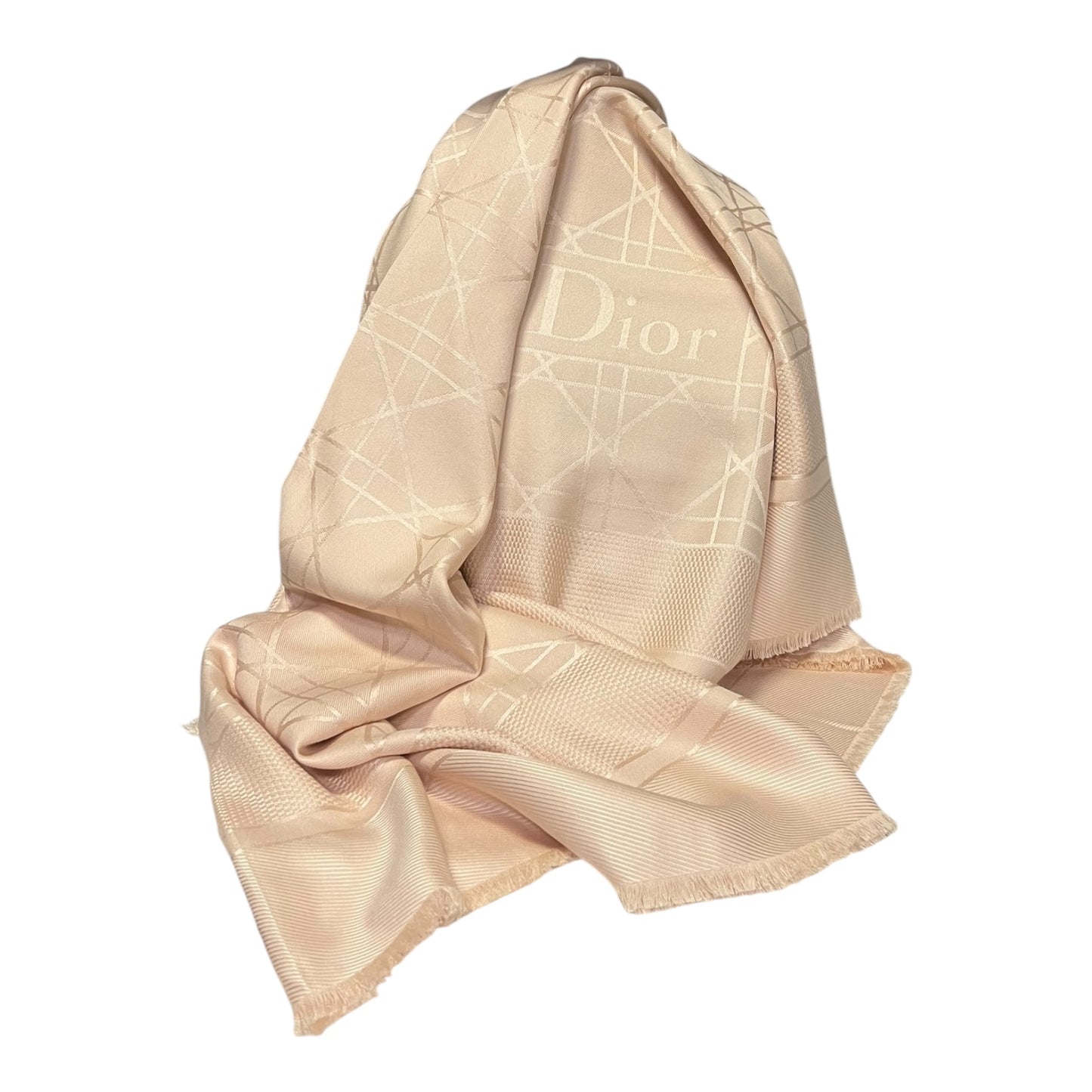 DIOR Cannage Shawl in Apricot Blush