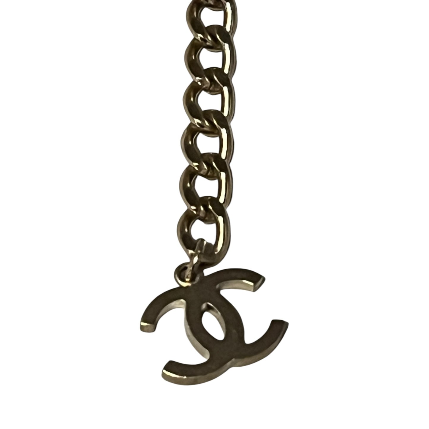 CHANEL Multi Strand Classic Chain + Pearl CC Charm Necklace