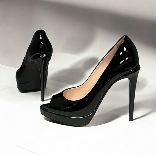 FENDI Patent Peeptoe Pumps | 38.5